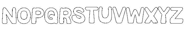 Kidpop Outline Font UPPERCASE