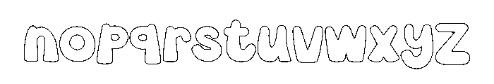 Kidpop Outline Font LOWERCASE