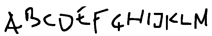 Kids Indra Handwritting Regular Font UPPERCASE