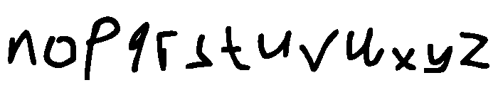 Kids Indra Handwritting Regular Font LOWERCASE