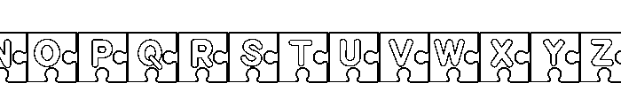 Kids Letter Jigsaw Font UPPERCASE