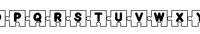 Kids Letter Jigsaw Font LOWERCASE