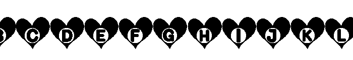 Kids Valentine Heart Font UPPERCASE