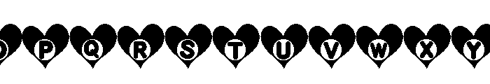 Kids Valentine Heart Font UPPERCASE