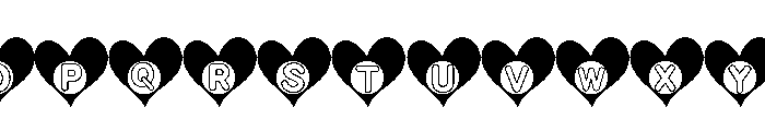 Kids Valentine Heart Font LOWERCASE