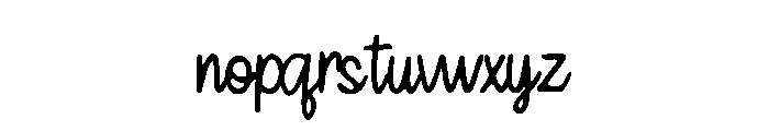 Kind Script Font LOWERCASE