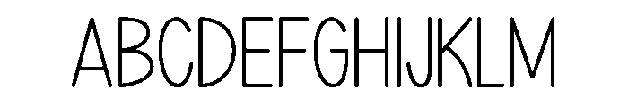 Kinder Modern Font UPPERCASE