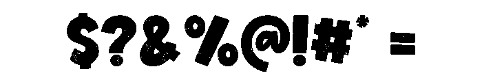 Kindness Quirky Texture Font OTHER CHARS