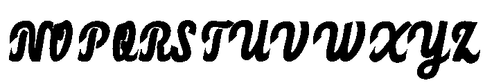 Kindora Slant Regular Font UPPERCASE