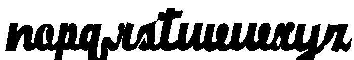 Kindora Slant Regular Font LOWERCASE