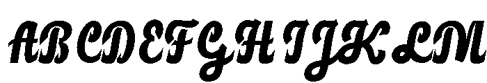 KindoraSlant-Regular Font UPPERCASE