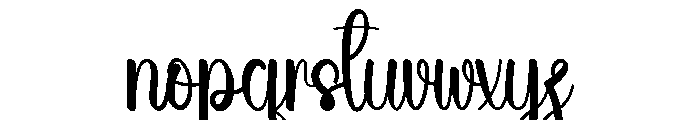Kindred Holiday Font LOWERCASE