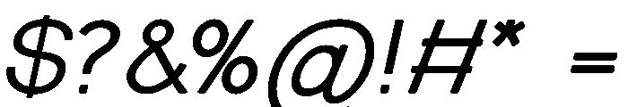 Kinetix Sans Italic Regular Font OTHER CHARS