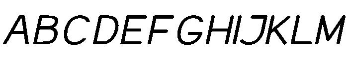 Kinetix Sans Italic Regular Font UPPERCASE