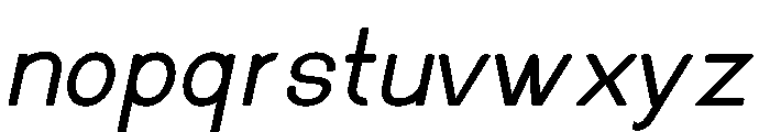 Kinetix Sans Italic Regular Font LOWERCASE