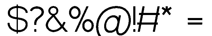 Kinetix Sans Thin Font OTHER CHARS