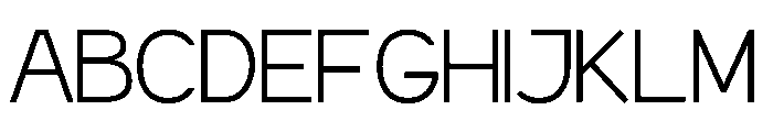 Kinetix Sans Thin Font UPPERCASE