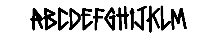 King Of Thunder Font UPPERCASE