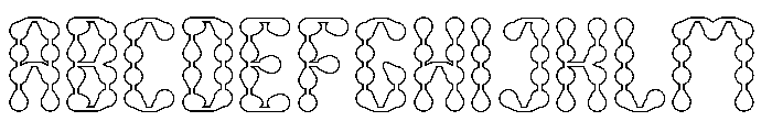 King of Rain-Hollow Font UPPERCASE