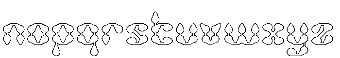 King of Rain-Hollow Font LOWERCASE