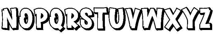 Kings Mostar Extrude Font UPPERCASE
