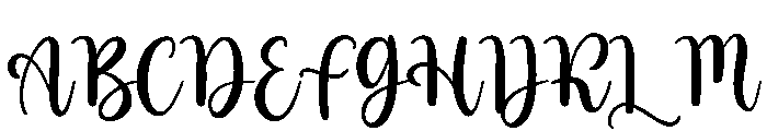 KissedSpring Font UPPERCASE