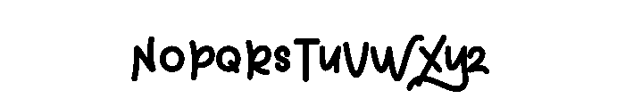 Kissme Monday Font UPPERCASE