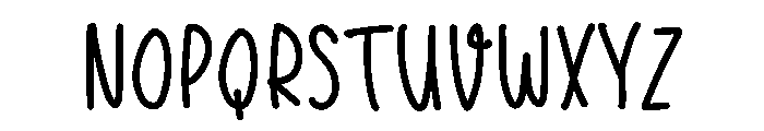 Kissy Heart Font UPPERCASE