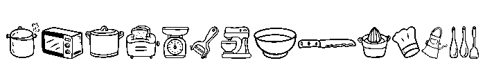 Kitchen Doodle Font LOWERCASE