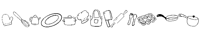 Kitchenware set FONT