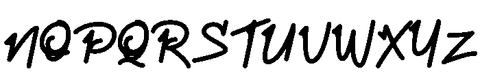 KittarySatnightRegular Font UPPERCASE