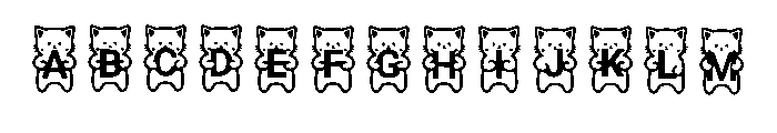 Kittycatfont Regular Font UPPERCASE
