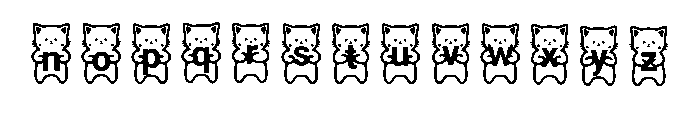 Kittycatfont Regular Font LOWERCASE