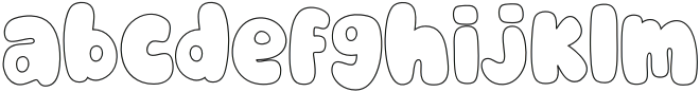 KIND HUMAN OUTLINE Regular otf (400) Font LOWERCASE