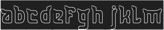 KITTY CAT-Hollow-Inverse otf (400) Font LOWERCASE