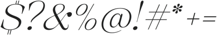 Kiaro Light italic otf (300) Font OTHER CHARS