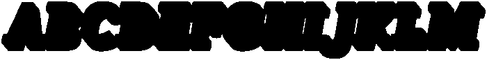 Kibtah Extrude Italic otf (400) Font UPPERCASE