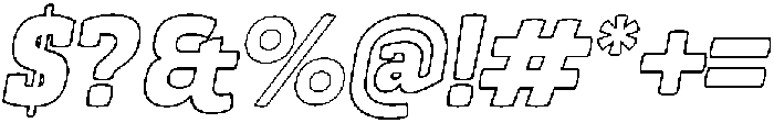 Kibtah Outline Italic otf (400) Font OTHER CHARS