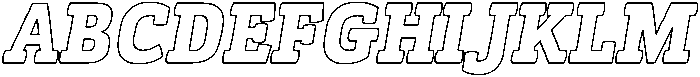 Kibtah Outline Italic otf (400) Font UPPERCASE