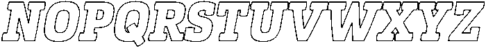 Kibtah Outline Italic otf (400) Font UPPERCASE