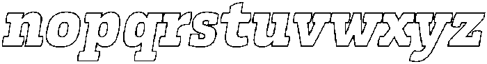 Kibtah Outline Italic otf (400) Font LOWERCASE