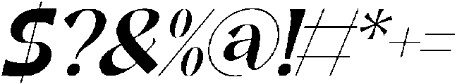 Kickret Italic otf (400) Font OTHER CHARS