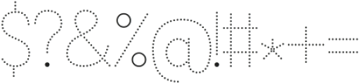 Kiddos Learning Dotted Font otf (400) Font OTHER CHARS