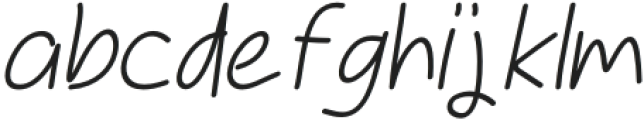 Kidle Italic otf (400) Font LOWERCASE