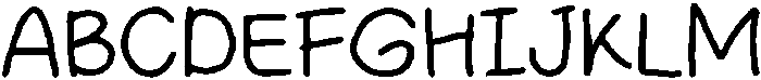 KidsChalk Regular otf (400) Font UPPERCASE