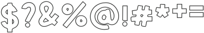 Kidzy Outline otf (400) Font OTHER CHARS