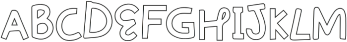 Kidzy Outline otf (400) Font UPPERCASE