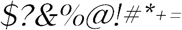 Kifah Light Italic otf (300) Font OTHER CHARS