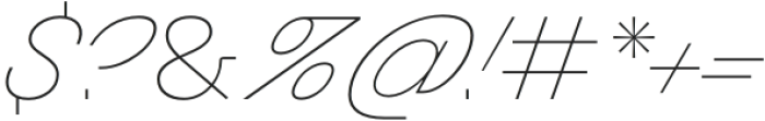 Killou Air Italic otf (400) Font OTHER CHARS