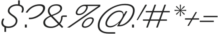 Killou Thin Italic otf (100) Font OTHER CHARS